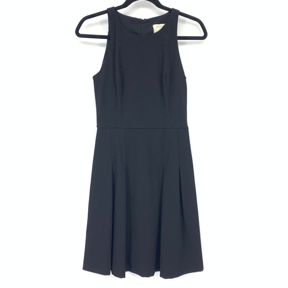 Nicole Miller Artelier Sleeveless Fit & Flare Mini Dress Womens Size 4 Black